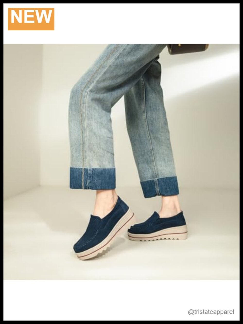 Suede Platform Loafers Slip-On Comfortable Penny Wedge Shoes Dressy Casual Work - Picture 4 of 6